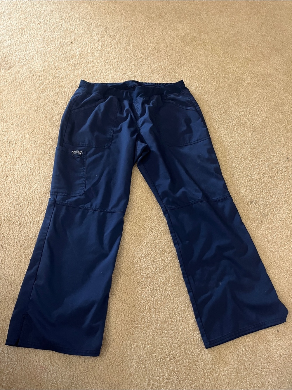 Navy Wide Leg Women's Pants - Unbranded